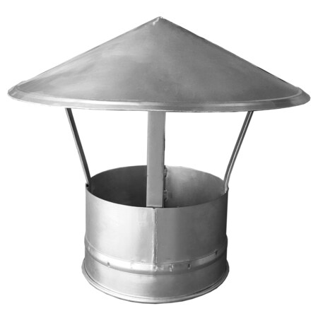 Us Duct Clamp Together Rain Cap, 8" Dia, Galv, GA SRC08.G